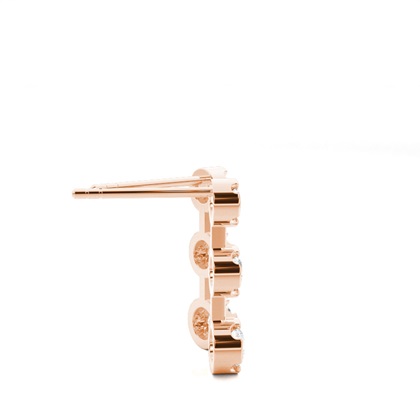 Runde Diamant Journey Ohrringe in einer Halbzargenfassung