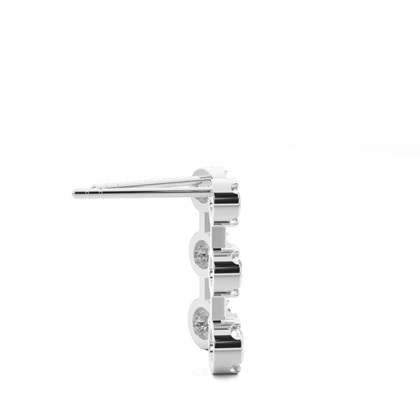 Runde Diamant Journey Ohrringe in einer Halbzargenfassung