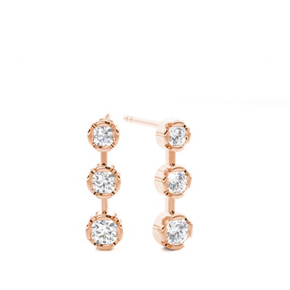 Rose Gold Journey Diamond Earrings