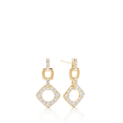 Yellow Gold Women's Diamond Earrings Diamond