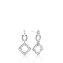 Diamant Ohrhänger in einer Krappenfassung