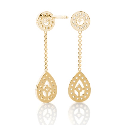 Gelbgold Diamant Ohrringe