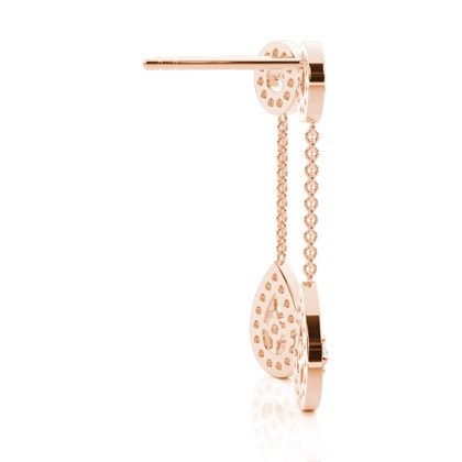 Diamant Ohrhänger in einer 4er-Krappenfassung