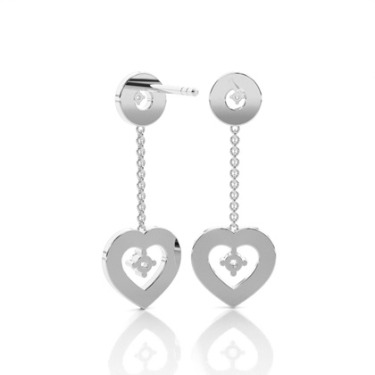 Diamant Ohrhänger in einer 4er-Krappenfassung