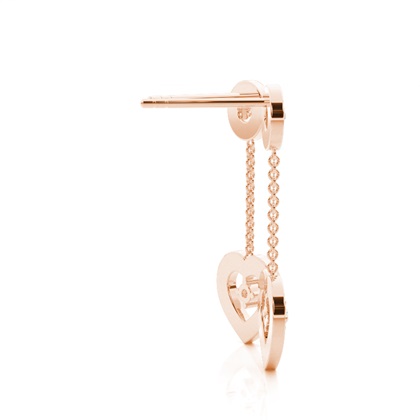 White Gold Round Diamond Drop Earrings