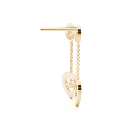 White Gold Round Diamond Drop Earrings