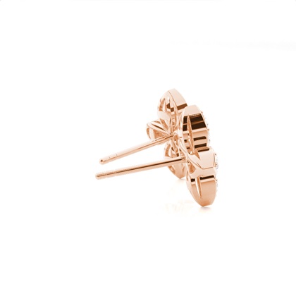 Rotgold Cluster Ohrringe