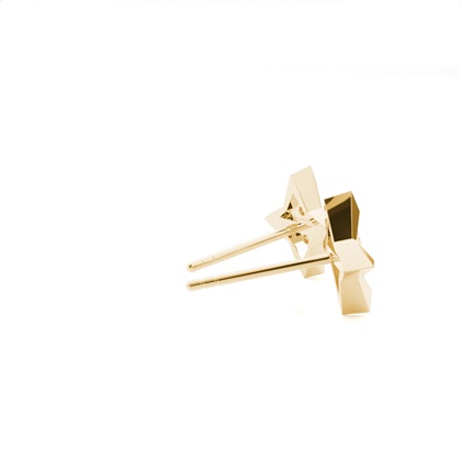 Gelbgold Cluster Ohrringe