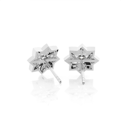 0.15ct. 4 Prong Setting Round Diamond Delicate Earrings