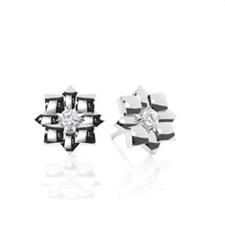 0.15ct. 4 Prong Setting Round Diamond Delicate Earrings