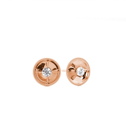 Rose Gold Women's Diamond Earrings Diamond