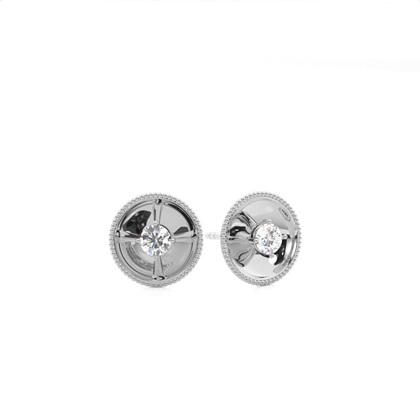 0.10ct. 4 Prong Setting Round Diamond Delicate Earrings