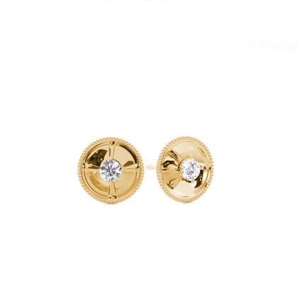Yellow Gold Women's Diamond Earrings Diamond