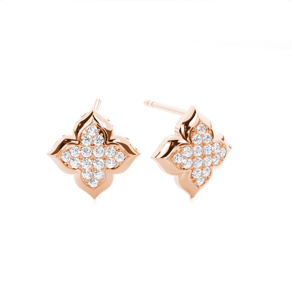 Runde Petite Diamantohrhänger in einer Pavefassung