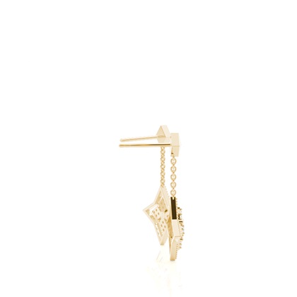 Yellow Gold Women's Earrings Diamond