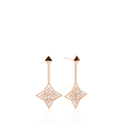 Rose Gold Drop Diamond Earrings
