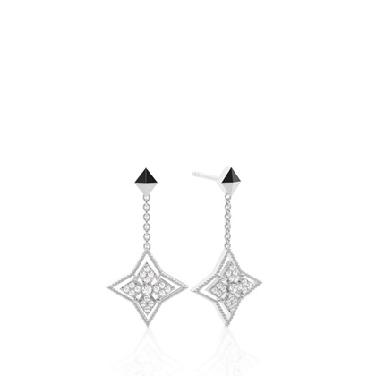 Silver Women's Diamond Earrings Diamond