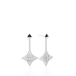 0.15ct. 4 Prong & Pave Setting Round Diamond Delicate Earrings