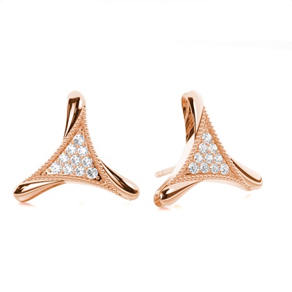Rose Gold Designer Diamond Earrings