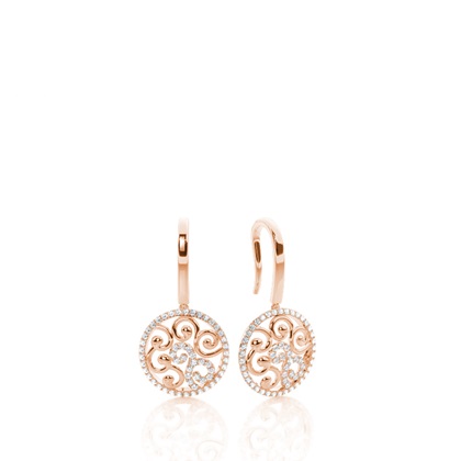Rose Gold Drop Diamond Earrings