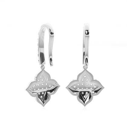 Runde Petite Diamantohrhänger in einer Pavefassung