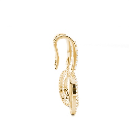 Yellow Gold Women's Diamond Earrings Diamond