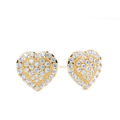 Yellow Gold Women's Diamond Earrings Diamond