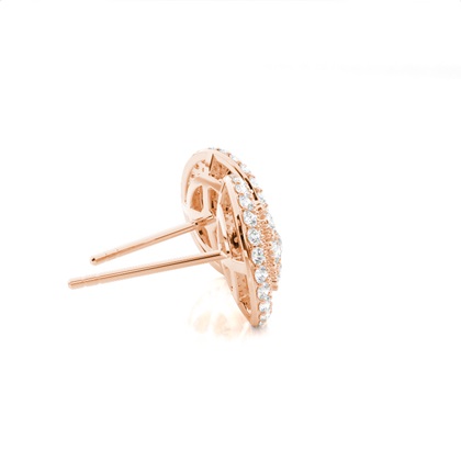 Rotgold Cluster Ohrringe