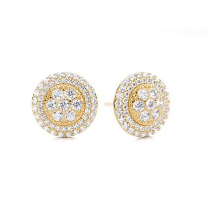 Yellow Gold Women's Diamond Earrings Diamond