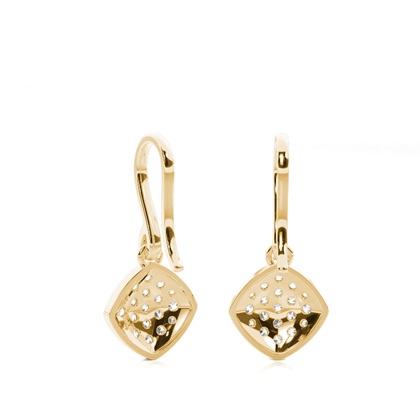 Yellow Gold Diamond Earrings