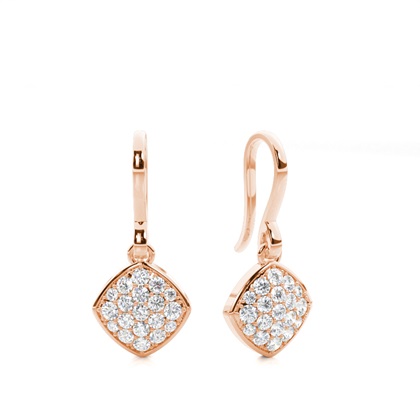 Rose Gold Women's Diamond Earrings Diamond