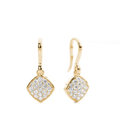 Yellow Gold Women's Diamond Earrings Diamond