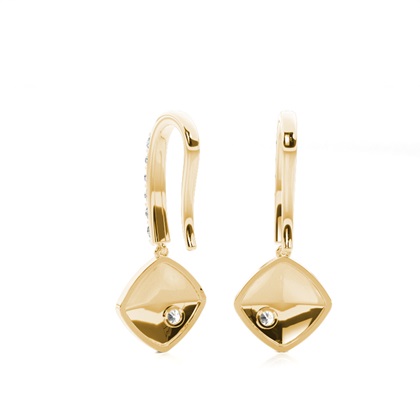 Yellow Gold Diamond Earrings