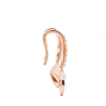 Rose Gold Drop Diamond Earrings