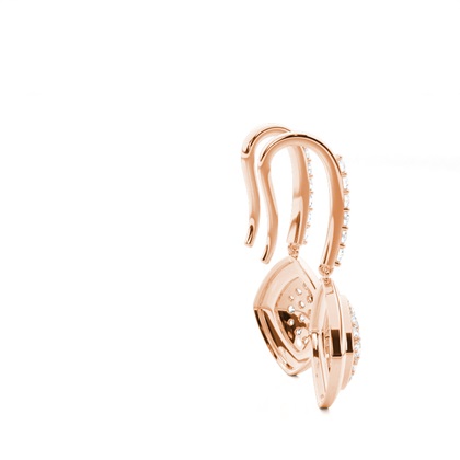 Rose Gold Women's Diamond Earrings Diamond