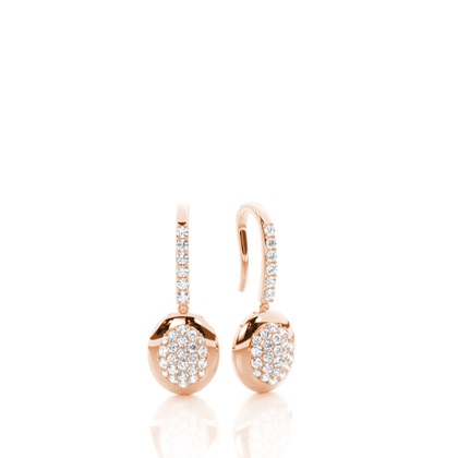 Rose Gold Women's Diamond Earrings Diamond