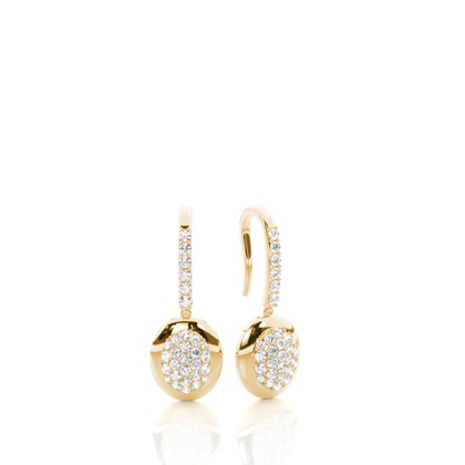 Yellow Gold Women's Diamond Earrings Diamond
