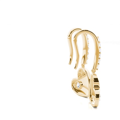 Yellow Gold Women's Diamond Earrings Diamond