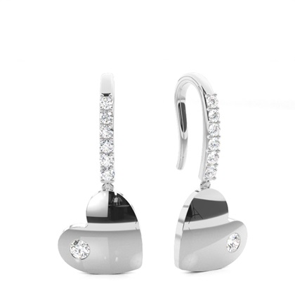 0.20ct. Flush & Pave Setting Round Diamond Delicate Earrings