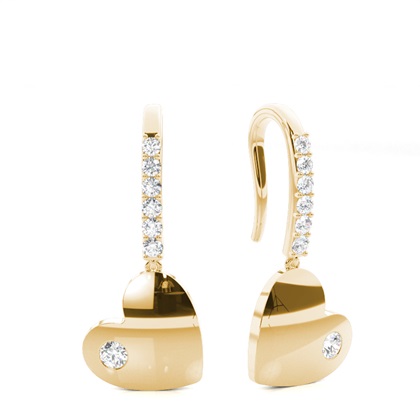 Yellow Gold Women's Diamond Earrings Diamond