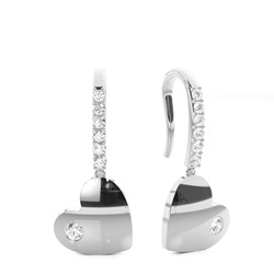 0.20ct. Flush & Pave Setting Round Diamond Delicate Earrings