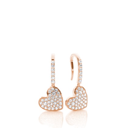 Rose Gold Women's Diamond Earrings Diamond