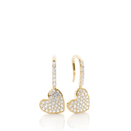 Yellow Gold Women's Diamond Earrings Diamond