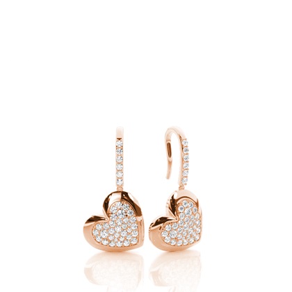 Rose Gold Women's Diamond Earrings Diamond