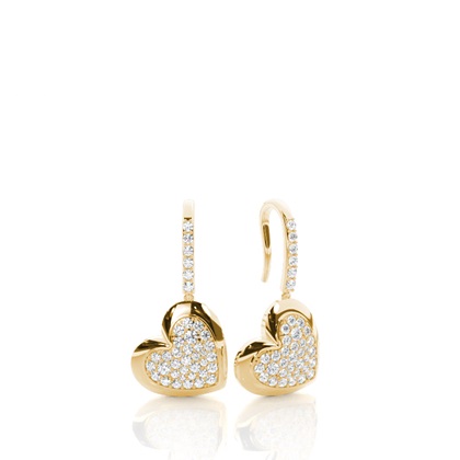 Yellow Gold Women's Diamond Earrings Diamond