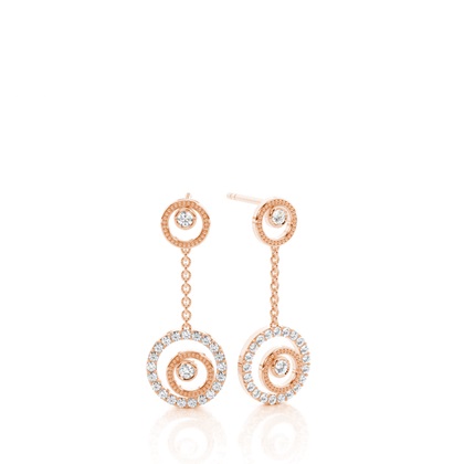 Rose Gold Women's Diamond Earrings Diamond