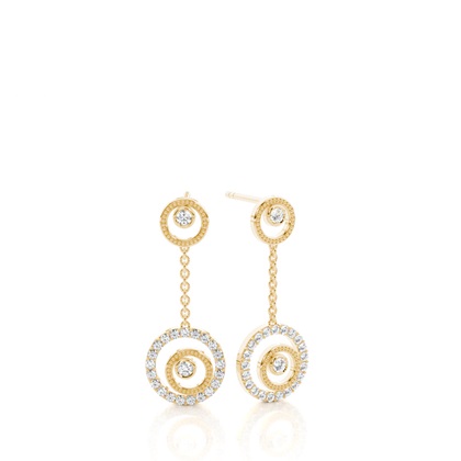 Yellow Gold Women's Diamond Earrings Diamond