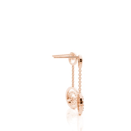 Rose Gold Women's Diamond Earrings Diamond