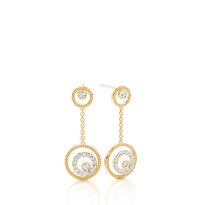 Yellow Gold Women's Diamond Earrings Diamond