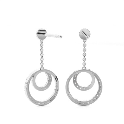 White Gold Delicate Diamond Earrings